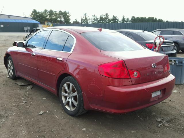 JNKCV51F76M612808 - 2006 INFINITI G35 RED photo 3