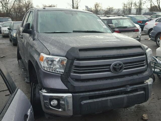 5TFUM5F19EX057167 - 2014 TOYOTA TUNDRA DOU GRAY photo 1