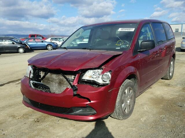 2D4RN4DG4BR731520 - 2011 DODGE GRAND CARA RED photo 2