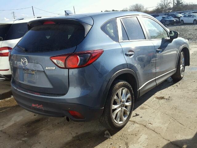 JM3KE4DY7F0478496 - 2015 MAZDA CX-5 GT BLUE photo 4