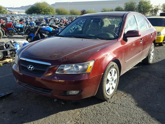 5NPEU46F37H261729 - 2007 HYUNDAI SONATA SE MAROON photo 2