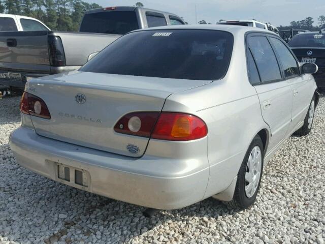 1NXBR12E11Z524874 - 2001 TOYOTA COROLLA CE SILVER photo 4