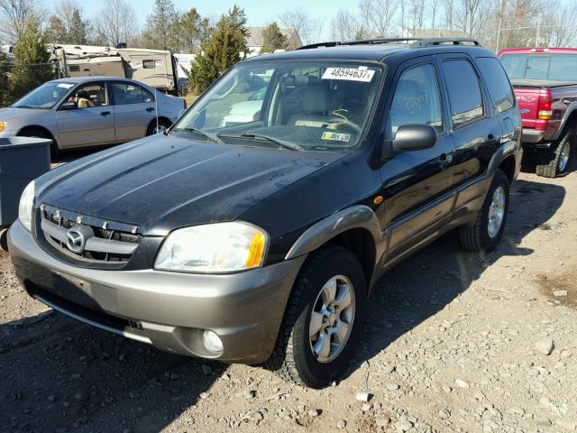 4F2CZ96104KM24389 - 2004 MAZDA TRIBUTE ES BLACK photo 2