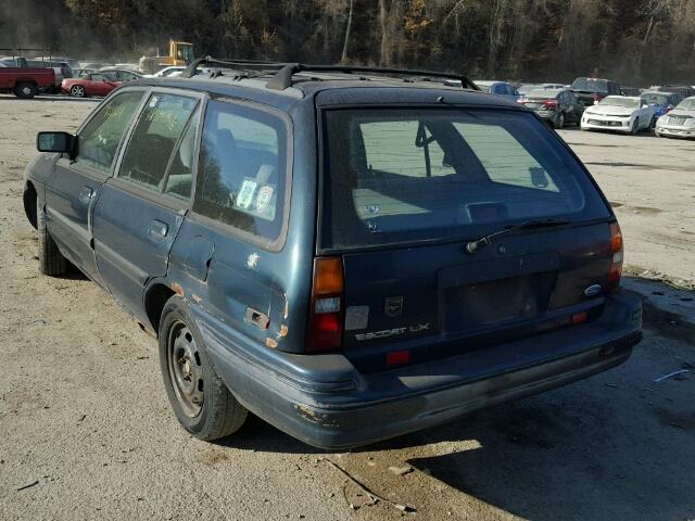 1FASP15J1SW230230 - 1995 FORD ESCORT LX BLUE photo 3