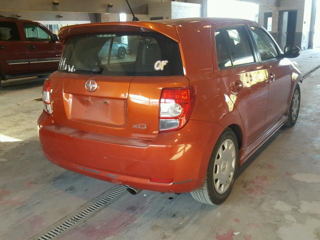 JTKKU10428J029584 - 2008 TOYOTA SCION XD ORANGE photo 4