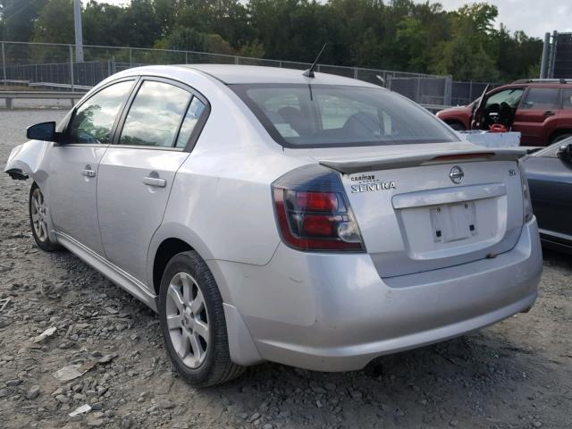 3N1AB6AP3BL636482 - 2011 NISSAN SENTRA 2.0 SILVER photo 3