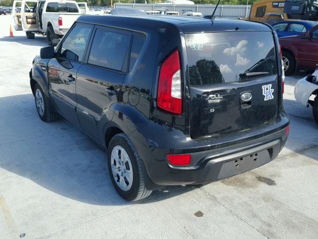 KNDJT2A51C7471555 - 2012 KIA SOUL BLACK photo 3