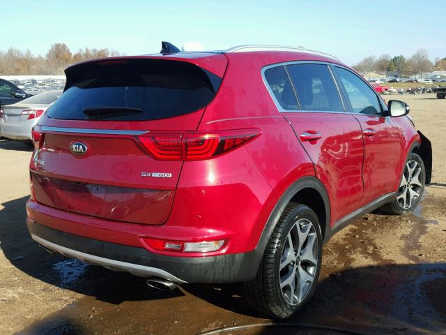 KNDPRCA69H7098800 - 2017 KIA SPORTAGE S RED photo 4