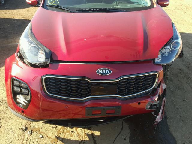 KNDPRCA69H7098800 - 2017 KIA SPORTAGE S RED photo 7