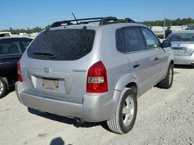 KM8JM12B85U204179 - 2005 HYUNDAI TUCSON GL SILVER photo 4