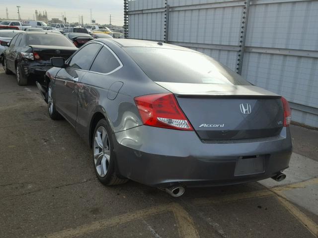 1HGCS2B85BA002346 - 2011 HONDA ACCORD EXL GRAY photo 3