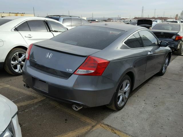 1HGCS2B85BA002346 - 2011 HONDA ACCORD EXL GRAY photo 4