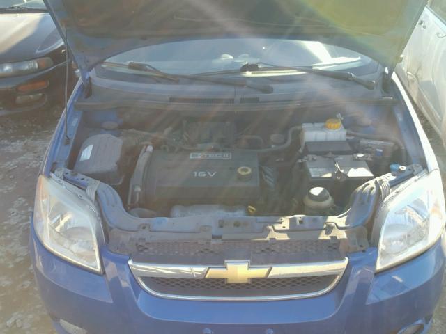 KL1TG56698B119013 - 2008 CHEVROLET AVEO LT BLUE photo 7