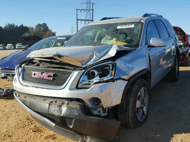 1GKLRMED2AJ188204 - 2010 GMC ACADIA SLT SILVER photo 2