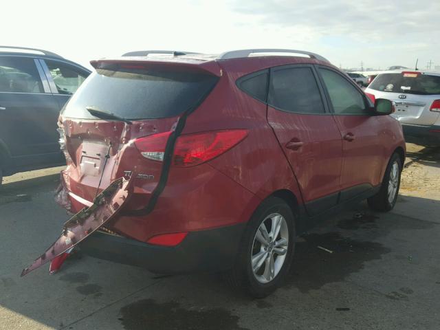 KM8JU3AC7DU743364 - 2013 HYUNDAI TUCSON GLS RED photo 4