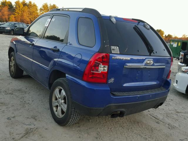 KNDJF724597632623 - 2009 KIA SPORTAGE L BLUE photo 3