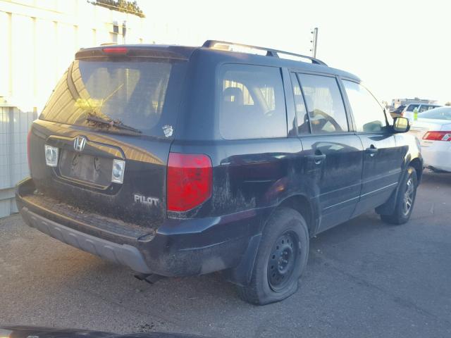 5FNYF18435B061334 - 2005 HONDA PILOT EX BLACK photo 4