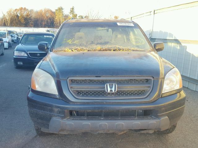 5FNYF18435B061334 - 2005 HONDA PILOT EX BLACK photo 9