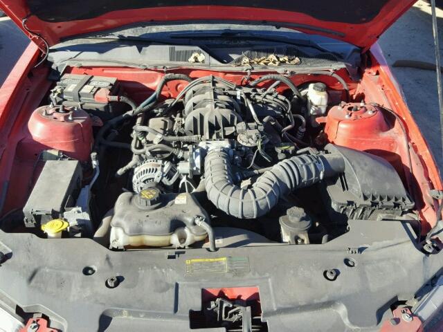 1ZVBP8AN5A5165847 - 2010 FORD MUSTANG RED photo 7