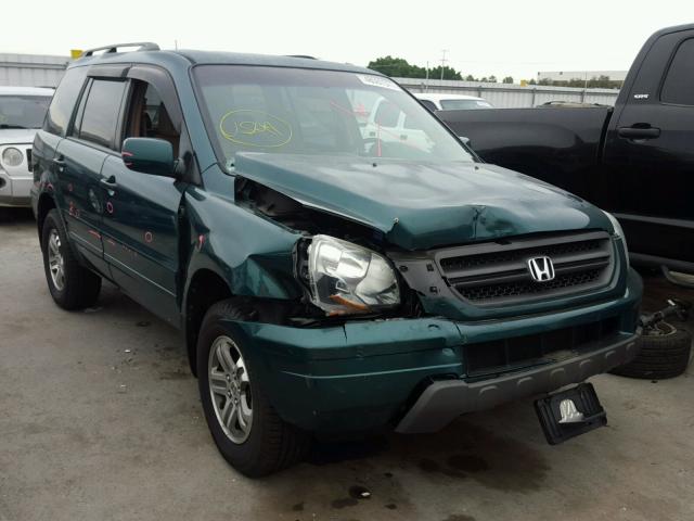 2HKYF18563H505197 - 2003 HONDA PILOT EXL GREEN photo 1