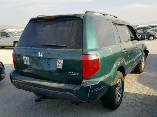 2HKYF18563H505197 - 2003 HONDA PILOT EXL GREEN photo 4