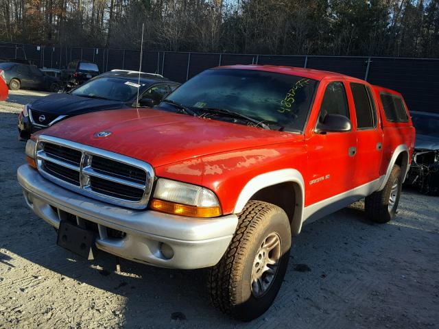 1B7HG48Z82S670234 - 2002 DODGE DAKOTA QUA RED photo 2