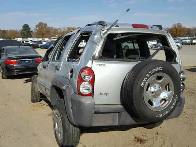 1J4GL48K63W540225 - 2003 JEEP LIBERTY SP SILVER photo 3