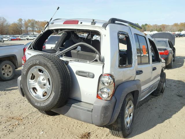 1J4GL48K63W540225 - 2003 JEEP LIBERTY SP SILVER photo 4