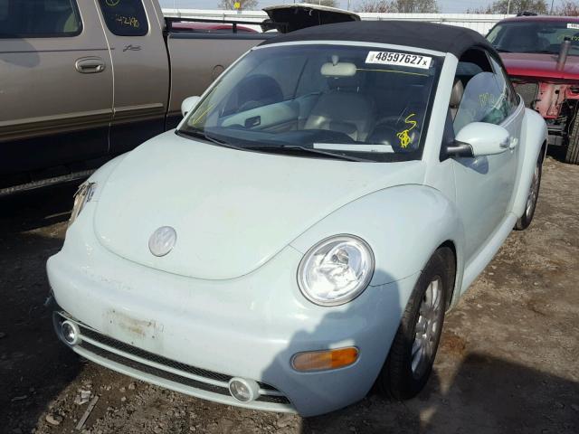 3VWCM31Y95M317915 - 2005 VOLKSWAGEN NEW BEETLE BLUE photo 2