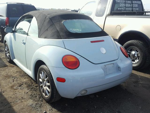 3VWCM31Y95M317915 - 2005 VOLKSWAGEN NEW BEETLE 蓝色 照片 3