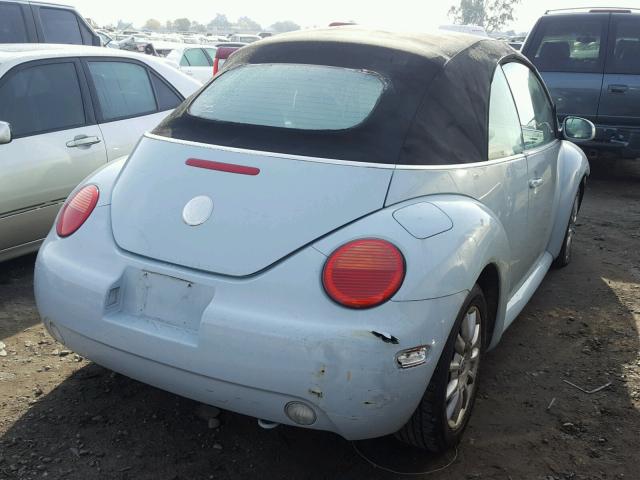 3VWCM31Y95M317915 - 2005 VOLKSWAGEN NEW BEETLE 蓝色 照片 4