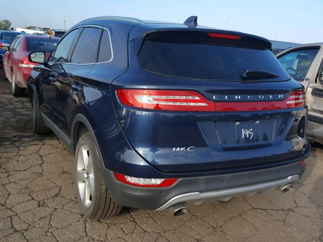 5LMCJ1C93HUL50195 - 2017 LINCOLN MKC PREMIE BLUE photo 3