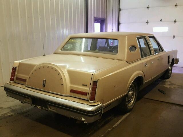 0Y90F650147 - 1980 LINCOLN TOWN CAR TAN photo 4