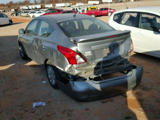 3N1CN7AP3EL870194 - 2014 NISSAN VERSA GRAY photo 3