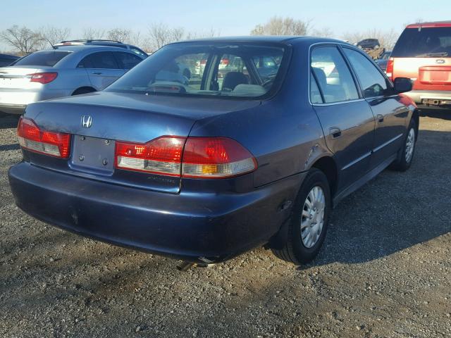 1HGCF86662A077377 - 2002 HONDA ACCORD VAL BLUE photo 4