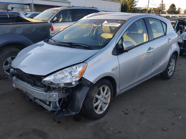 JTDKDTB34C1021101 - 2012 TOYOTA PRIUS C SILVER photo 2