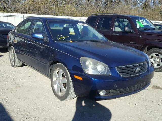 KNAGE124675088231 - 2007 KIA OPTIMA LX BLUE photo 1