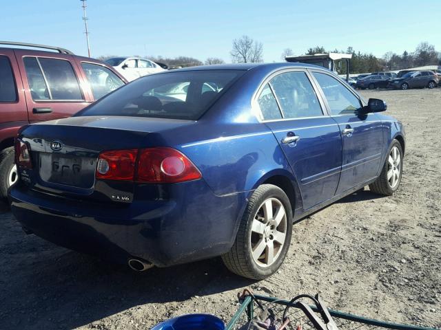 KNAGE124675088231 - 2007 KIA OPTIMA LX BLUE photo 4