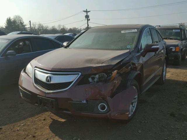 5J8TB4H54EL017714 - 2014 ACURA RDX TECHNO BURGUNDY photo 2