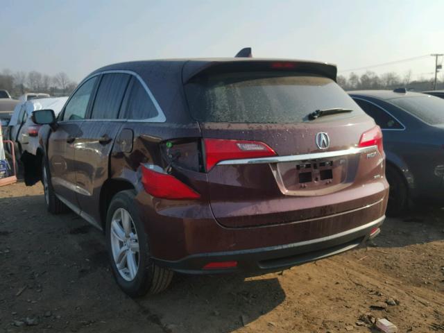 5J8TB4H54EL017714 - 2014 ACURA RDX TECHNO BURGUNDY photo 3