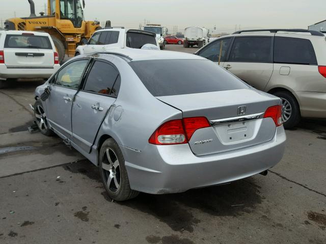 2HGFA16539H334632 - 2009 HONDA CIVIC LX SILVER photo 3