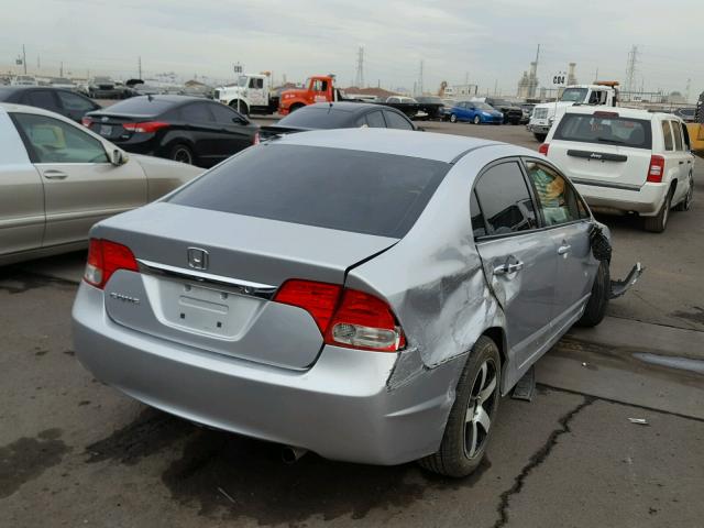 2HGFA16539H334632 - 2009 HONDA CIVIC LX SILVER photo 4