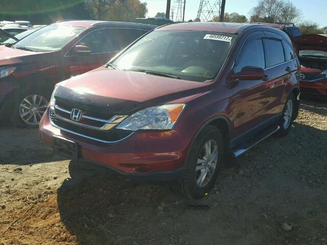 JHLRE4H70BC000487 - 2011 HONDA CR-V EXL RED photo 2