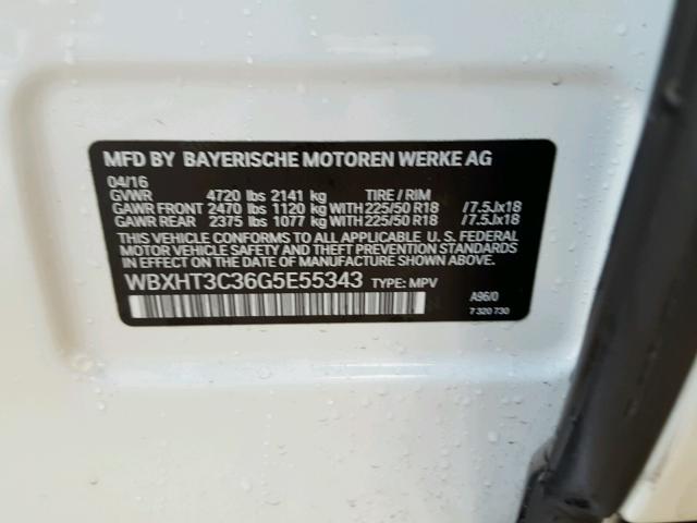 WBXHT3C36G5E55343 - 2016 BMW X1 XDRIVE2 Grau Foto 10