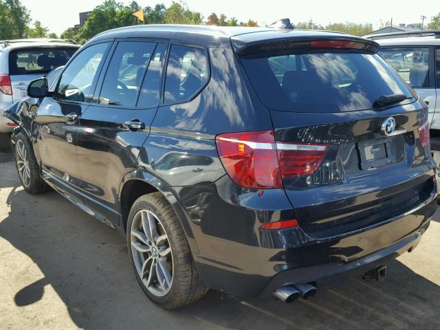 5UXWX7C57F0K33872 - 2015 BMW X3 XDRIVE3 BLACK photo 3