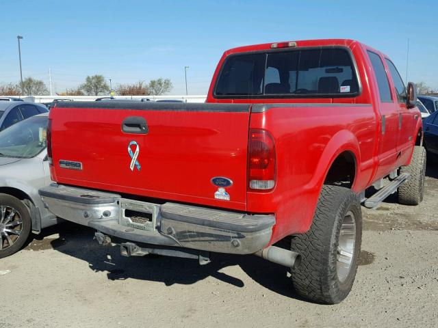 1FTSW21P46EA68053 - 2006 FORD F250 SUPER RED photo 4