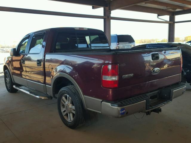 1FTPW12505FB71797 - 2005 FORD F150 SUPER BURGUNDY photo 3