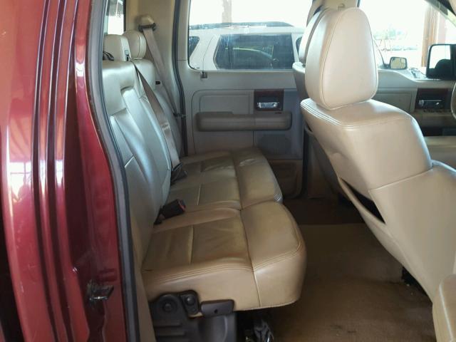 1FTPW12505FB71797 - 2005 FORD F150 SUPER BURGUNDY photo 6