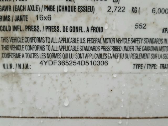 4YDF365254D510306 - 2004 KEYSTONE MONTANA WHITE photo 10