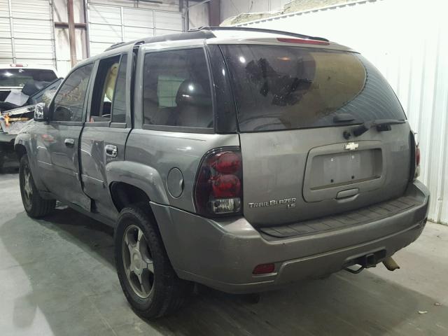 1GNDS13S782141511 - 2008 CHEVROLET TRAILBLAZE GRAY photo 3